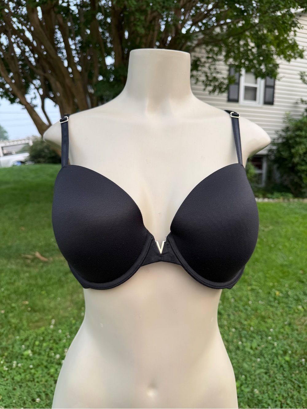 Women's Black Push-Up T-Shirt Bra - Smooth Contour 38C